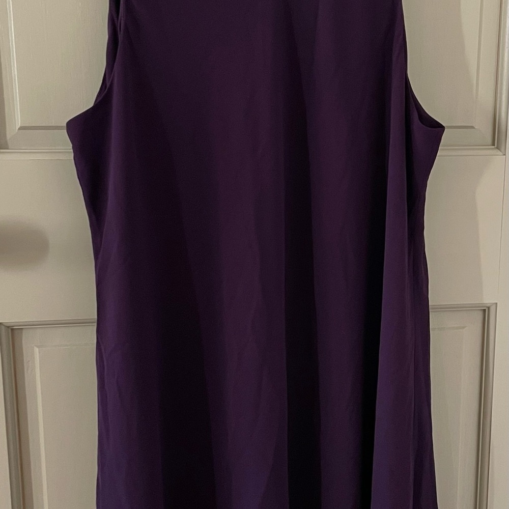 Lauren Ralph Lauren Women's Sleeveless Purple Shift Dress